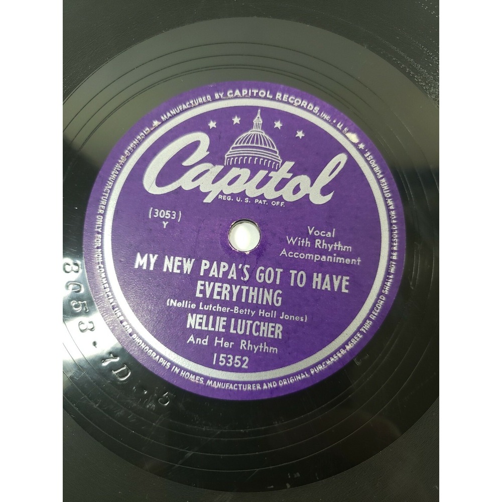 Nellie Lutcher 78 Say A Little Prayer For Me / My New Papa's V+/V+